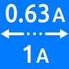 محدوده کاری از ۰.۶۳ تا ۱ آمپر - Working Current Range 0.63 to 1 amps