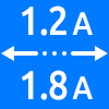 محدوده کاری از ۱.۲ تا ۱.۸ آمپر - Working Current Range 1.2 to 1.8 amps