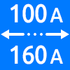 محدوده کاری از ۱۰۰ تا ۱۶۰ آمپر - Working Current Range 100 to 160 amps