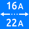 محدوده کاری از ۱۶ تا ۲۲ آمپر - Working Current Range 16 to 22 amps