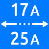 محدوده کاری از ۱۷ تا ۲۵ آمپر - Working Current Range 17 to 25 amps