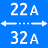 محدوده کاری از ۲۲ تا ۳۲ آمپر - Working Current Range 22 to 32 amps