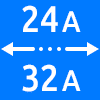 محدوده کاری از ۲۴ تا ۳۲ آمپر - Working Current Range 24 to 32 amps