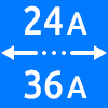 محدوده کاری از ۲۴ تا ۳۶ آمپر - Working Current Range 24 to 36 amps