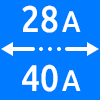 محدوده کاری از ۲۵ تا ۴۰ آمپر - Working Current Range 25 to 40 amps
