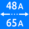 محدوده کاری از ۴۸ تا ۶۵ آمپر - Working Current Range 48 to 65 amps