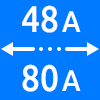 محدوده کاری از ۴۸ تا ۸۰ آمپر - Working Current Range 48 to 80 amps