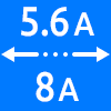 محدوده کاری از ۵.۶ تا ۸ آمپر - Working Current Range 5.6 to 8 amps
