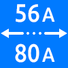 محدوده کاری از ۵۶ تا ۸۰ آمپر - Working Current Range 56 to 80 amps