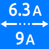 محدوده کاری از ۶.۳ تا ۹ آمپر - Working Current Range 6.3 to 9 amps