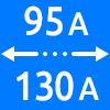 محدوده کاری از ۹۵ تا ۱۳۰ آمپر - Working Current Range 95 to 130 amps