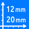 ویژگی اصلی ابعاد ۲۰ میلیمتر در ۱۲ میلیمتر | Main Attribute Dimension 20 mm x 12 mm