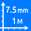 ویژگی اصلی ابعاد ۷.۵ میلیمتر در ۱ متر | Main Attribute Dimension 7.5 mm x 1 M