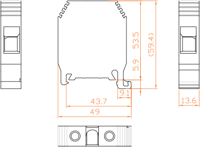 ابعاد ترمینال ریلی پیچی ۲۵ رعد | RTP25