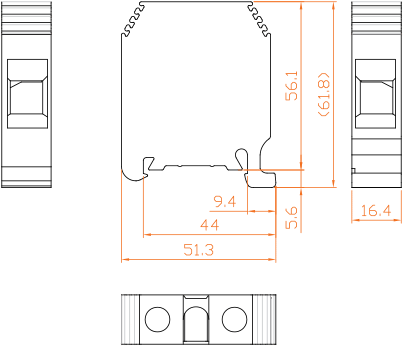 ابعاد ترمینال ریلی پیچی ۳۵ رعد | RTP35