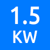 حداکثر توان کاری 1.5 کیلو وات - Maximum Working Power 1.5 KW