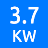 حداکثر توان کاری 3.7 کیلو وات - Maximum Working Power 3.7 KW