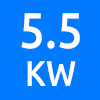 حداکثر توان کاری 5.5 کیلو وات - Maximum Working Power 5.5 KW