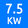 حداکثر توان کاری 7.5 کیلو وات - Maximum Working Power 7.5 KW