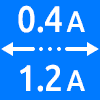 محدوده کاری از 0.4 تا 1.2 آمپر - Working Current Range 0.4 to 1.2 amps