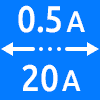 محدوده کاری از 0.5 تا 20 آمپر - Working Current Range 0.5 to 20 amps