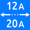 محدوده کاری از 12 تا 20 آمپر - Working Current Range 12 to 20 amps