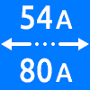 محدوده کاری از 54 تا 80 آمپر - Working Current Range 54 to 80 amps